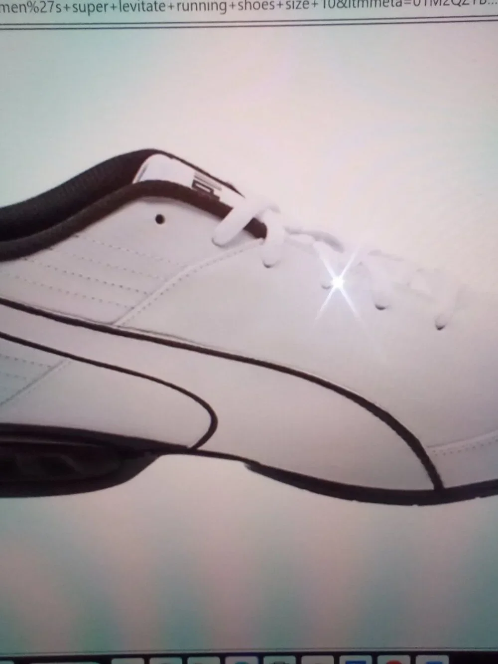 Puma Super Levitate White/ Black Leather Size 10 Running Shoes 69.00 New in Box!
